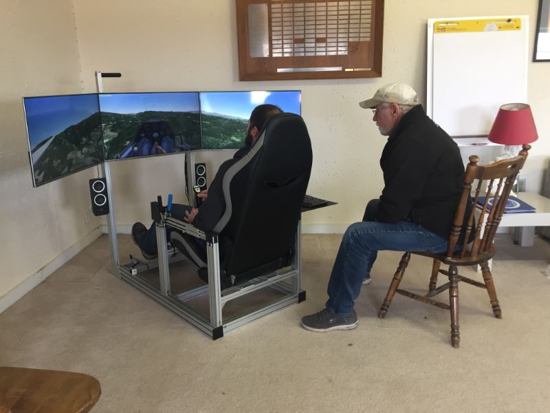 Jason receiving instruction on the Simulator,  12/11/2032